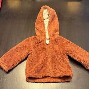 Carter's Brown Fleece Jacket with Fox Embroidery